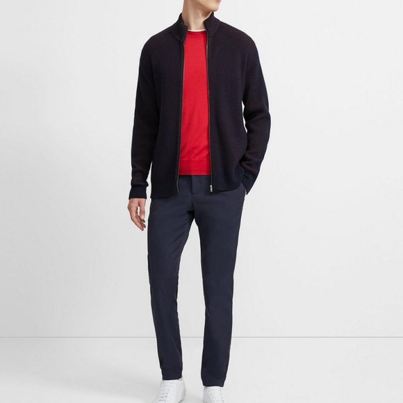 NWT Theory Mock Neck Zip Sweater in Merino Wool - Picture 3 of 10